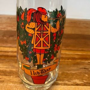 Pepsi Vintage Anchor Hocking 12 Days of Christmas Glass 11th Day Piper Piping
